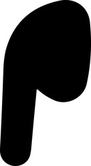 HandFree flat icon. Headphone wireless earphone symbol. Headset silhouette. Hand free.