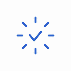 process completion icon sign vector