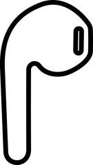 HandFree line icon. Bluetooth headset wireless earphone outline. Modern headphone symbol.