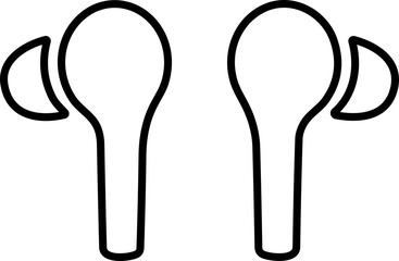 HandFree line icon. Bluetooth headset wireless earphone outline. Modern headphone symbol.