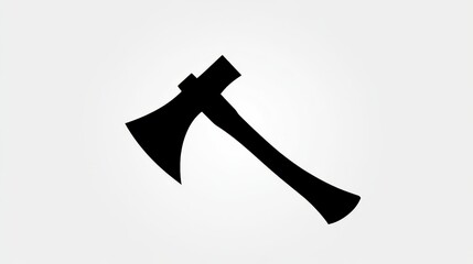 Simple Black Axe Silhouette and axe icon, axe, hatchet, ax, equipment, woodcutter