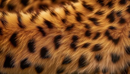 Close-up of cheetah fur background. Golden orange cheetah fur wallpaper