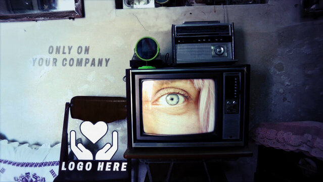 CRT Old TV Logo Reveal