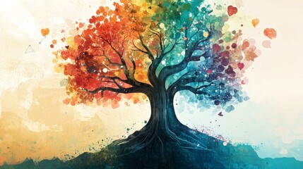 A thriving digital ecosystem represented as a tree with roots of data and strategy and a trunk of core membership benefits