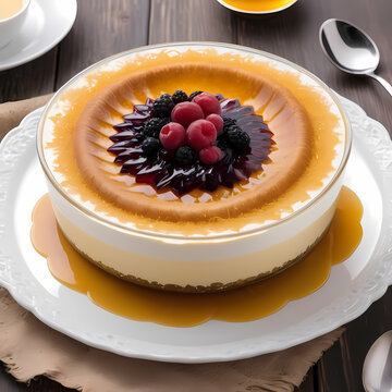 A rich and creamy Turkish Supangle dessert 