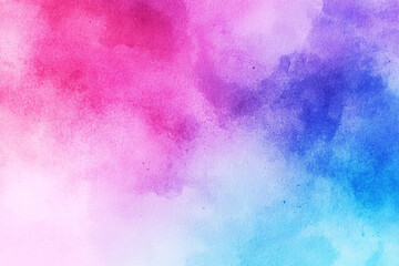 Fototapeta premium Abstract watercolor background pink blue purple gradient texture art mood paint paper image style