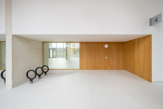 Modern architectural interior with sustainable design elements