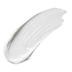 White Paint Stroke Isolated on Transparent Background