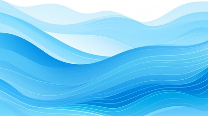 Fototapeta premium Abstract Blue Sea Wave Ocean Background With Clean Lines And Minimalist Waves Pattern For Wallpaper Use