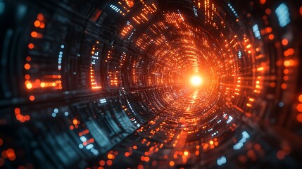 Abstract depiction of European cybersecurity threats with red alert signals and virtual vulnerabilities