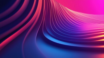 Fototapeta premium Vibrant Waves of Color in a Digital Landscape