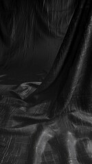 Abstract Dark Flat Ironed Fabric Textured Background in Dim Lighting with No Wrinkles