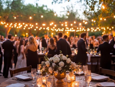 A joyful wedding celebration. Generative AI