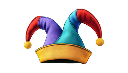 jester hat isolated on white background. Design elements for April Fools Day. Photo Illustration Image Picture