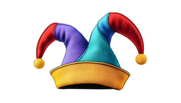 jester hat isolated on white background. Design elements for April Fools Day. Photo Illustration Image Picture - Powered by Adobe