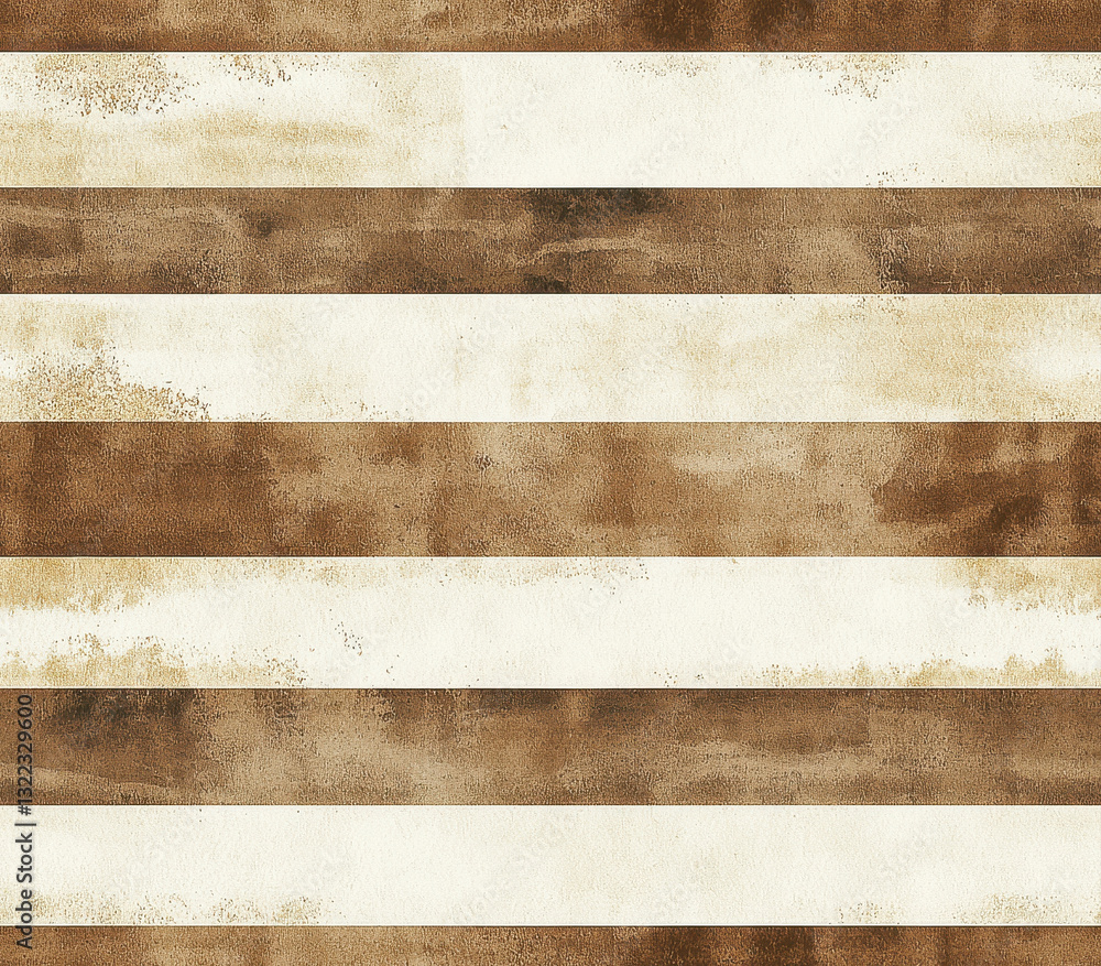 Poster light coffee and soft cream stripes create warm, inviting pattern, seamless pattern style.