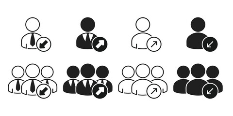 External internal worker icon. illustration vector