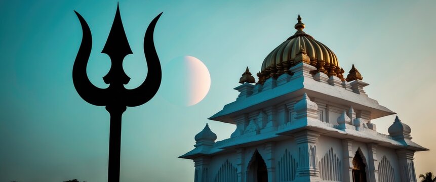 Lord Shiva temple in society and culture, this logo represents Lord Shiva and devotion to temples, among other aspects.