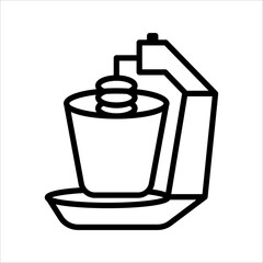 Dough mixer icon vector silhouette isolated on white background