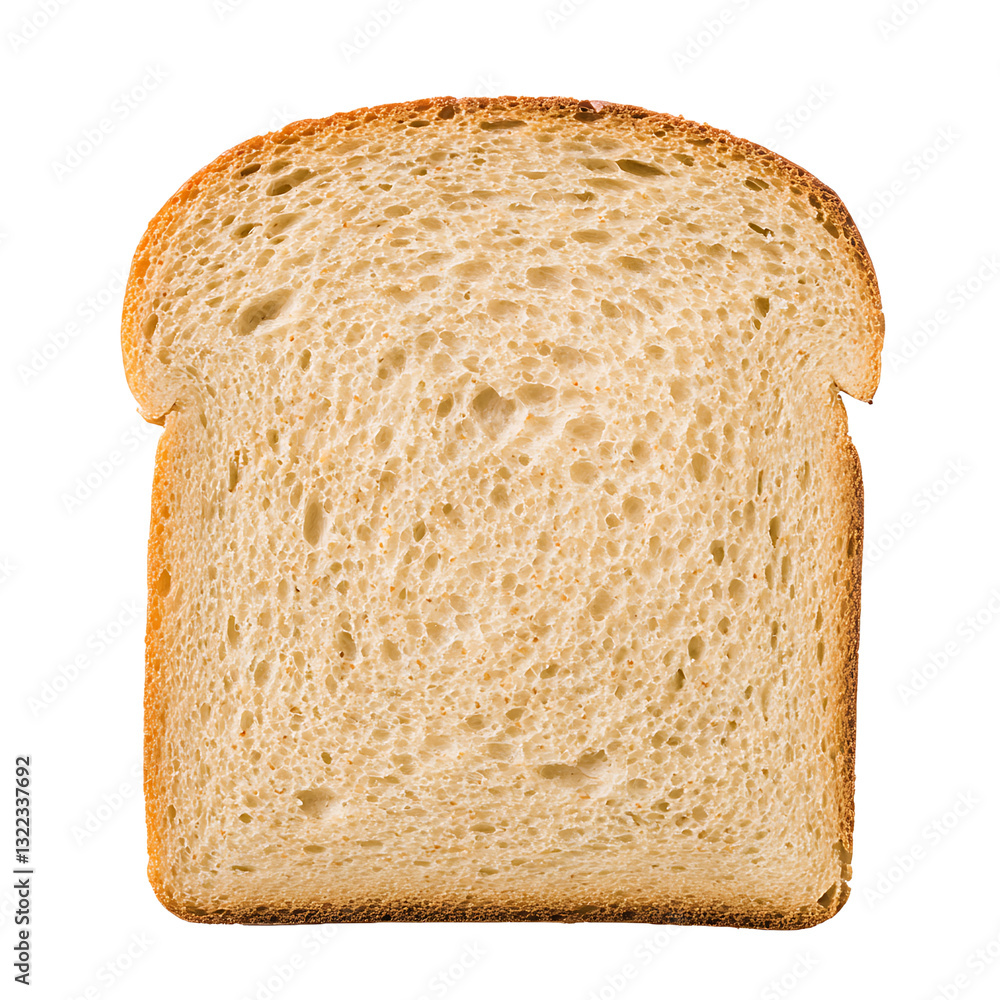 Poster slice of bread: a versatile staple, this plain slice of bread offers a simple and satisfying base fo