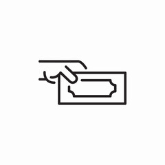 paper money transaction icon sign vector