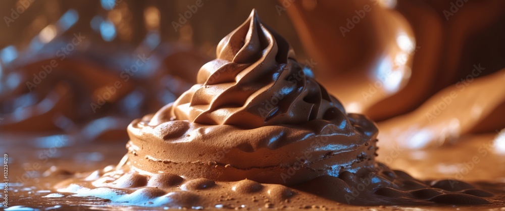 Poster minimalist mocha mousse backdrop with natural light and shadow. mocha mousse abstract illuminated ba