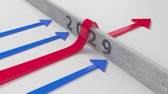 2029 arraw wall red blue