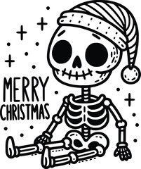 Funny Skeleton Christmas SVG – Spooky & Festive Holiday Design