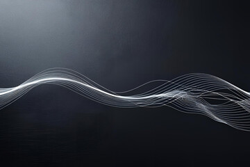 Dynamic Lines of Light: An abstract composition of fluid, undulating lines of light gracefully traverse the frame, set against a backdrop of gradient tones.