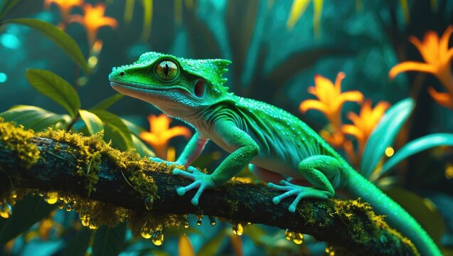 Male Observance Day Phelsuma, a territorial gecko, is a reptile known for attacking other males entering its territory. Only female geckos are allowed in the region.