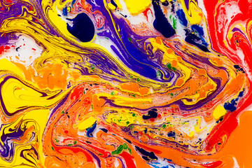 Vivid swirls of color in dynamic abstract pattern