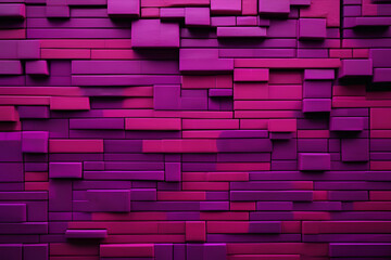 Abstract Geometric Texture: A visually captivating display of geometric shapes, meticulously arranged to create a modern, textured surface in vibrant shades of pink and purple.