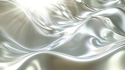 Obraz premium Layers of foil bending into abstract flowing pathways