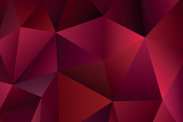 Polygonal rainbow mosaic background. Abstract low poly vector illustration. Triangular pattern in halftone style. Template geometric business design with triangle for poster, banner, card, flyer.