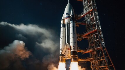 Rising into the unknown, the spacecraft’s dramatic ascent from Earth’s surface