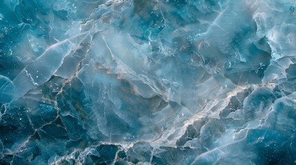 Fototapeta premium Beautiful Blue Ocean Marble Rock Stone Texture Wallpaper Background Image
