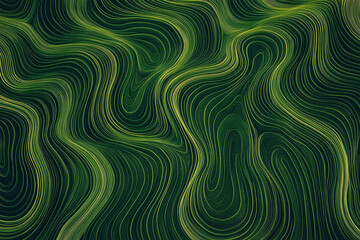 Fototapeta premium Abstract green swirling lines background texture design image art wave dark flow curve style fluid