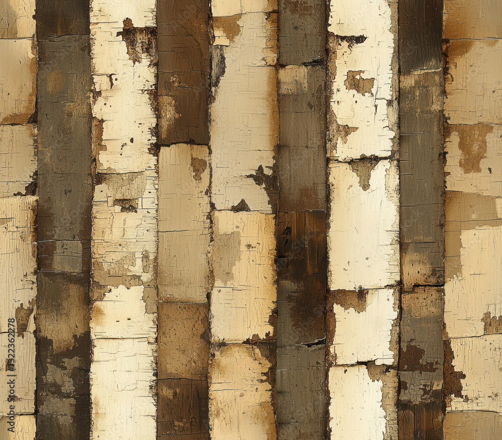 Poster textured abstract pattern with soft striations of caramel brown and pale ivory, seamless pattern sty