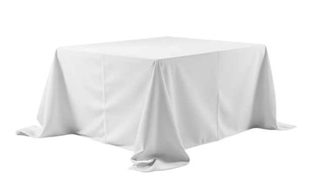 White-Tablecloth-Isolated-Product-Display-Covered-Surface