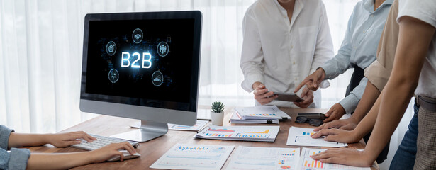 Business person navigates B2B landscape, harness technology to enhance business-to-business...
