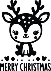 Merry Christmas Deer – Festive Holiday SVG Design