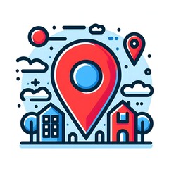 Fototapeta premium city map pointer