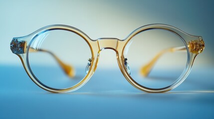 A vintage pair of glasses, adorned with intricate details, stood proudly against a pristine white backdrop, their timeless elegance radiating a sense of sophistication and nostalgia.