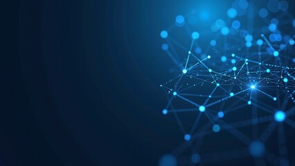 Obraz premium Abstract Technology Background with Connecting Dots and Lines