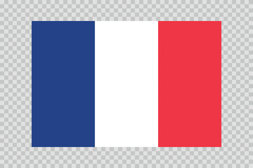 Flag of France. French national symbol in official colors. Template icon. Abstract vector background.
