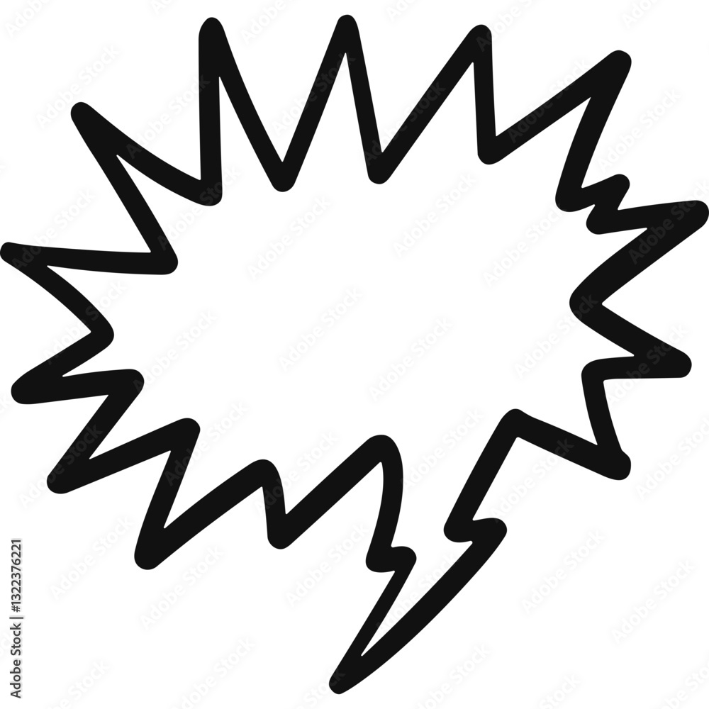 Poster abstract design graphic speech bubble design element in black and white style. speech bubble graphic