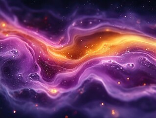Obraz premium Vibrant cosmic nebula with swirling colors and glowing stars, representing the beauty of space