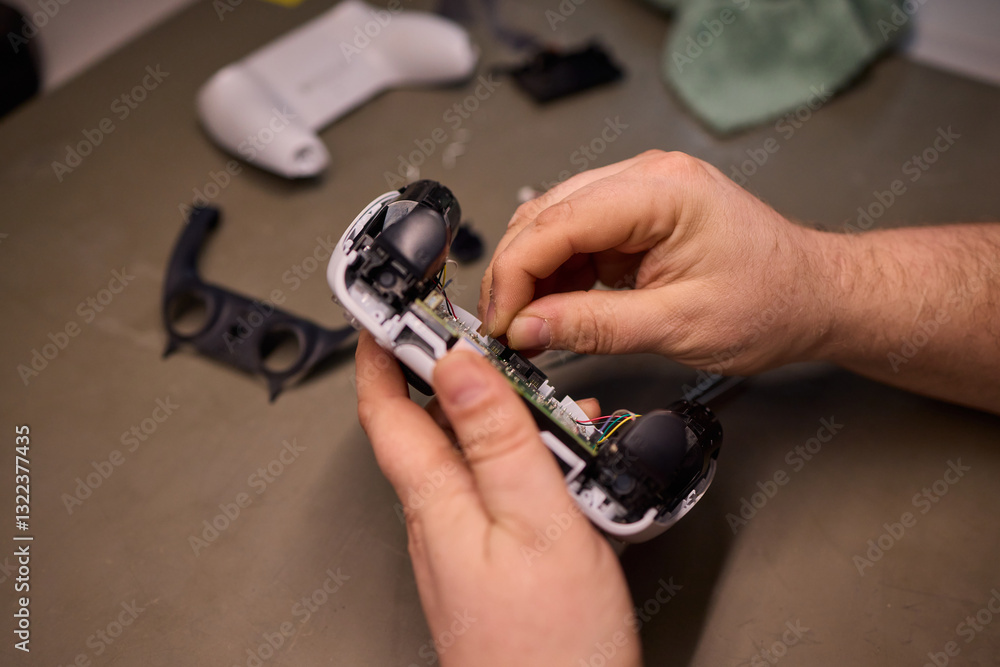 Aufkleber handsome experience with repairing a game controller using various tools and techniques