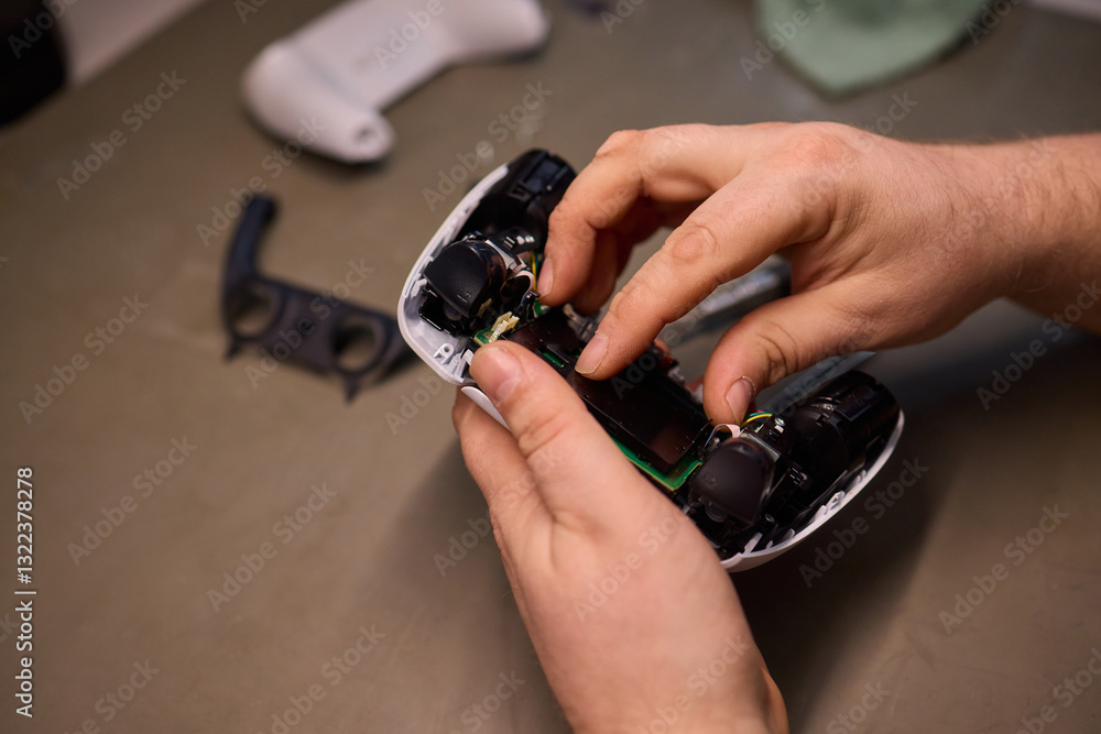 Aufkleber handsome experience with repairing a game controller using various tools and techniques