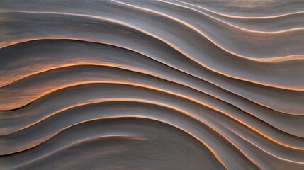 Dark wavy wooden texture panel with curved lines for interior design, architecture projects, furniture manufacturing, website backgrounds, and luxury branding materials